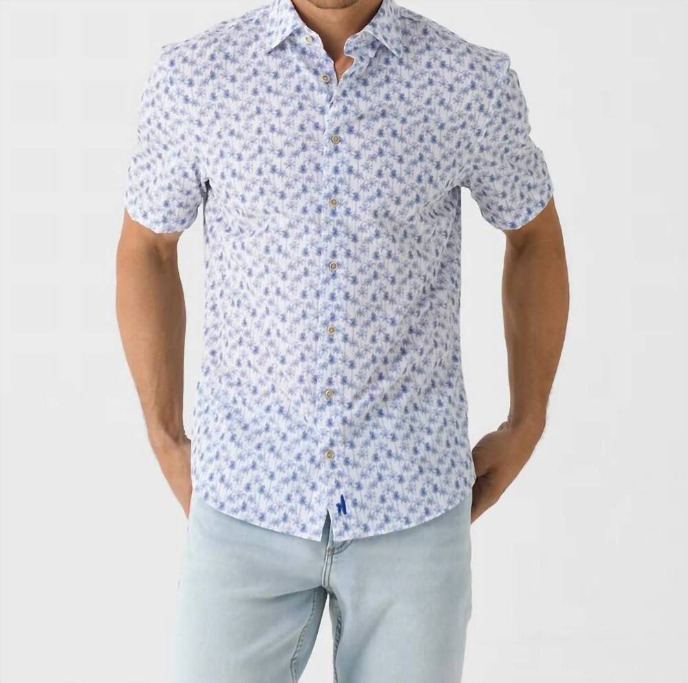 NEW JOHNNIE-O men's mendocino hangin' out knit button-down shirt in white